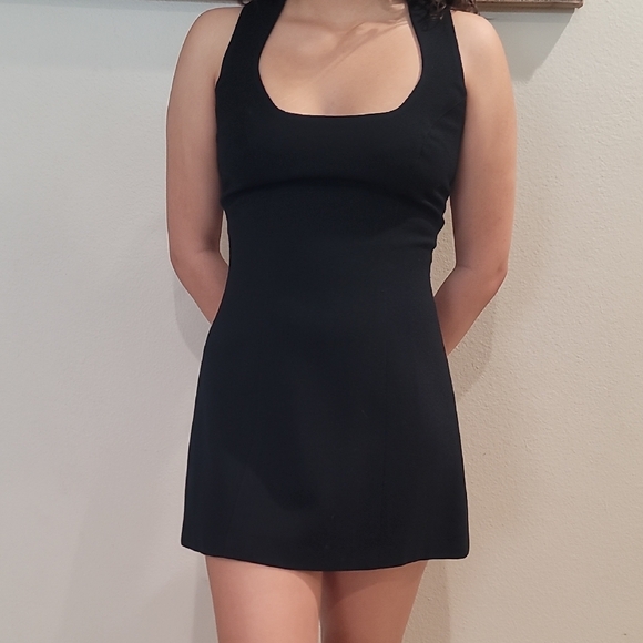 Bebe Black Vintage Halter Style Sheath Mini Dress Bebe Black Vintage Halter Style Sheath Mini Dress